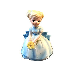 Vintage Mid Century Ceramic Girl Planter Made in Japan E-3147 6.5" Tall